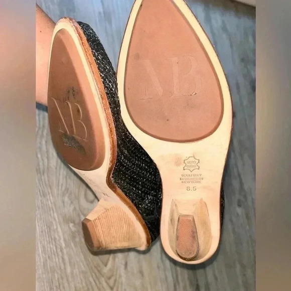 MATT BERNSON Women's Onyx Raffia Marlow Booties, Black, Size 8.5 - Picture 8 of 9